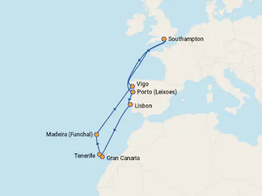 Celebrity Apex Cruise Itinerary to British Isles & Western Europe on