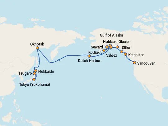 Viking Venus Cruise Itinerary to North America/Pacific on