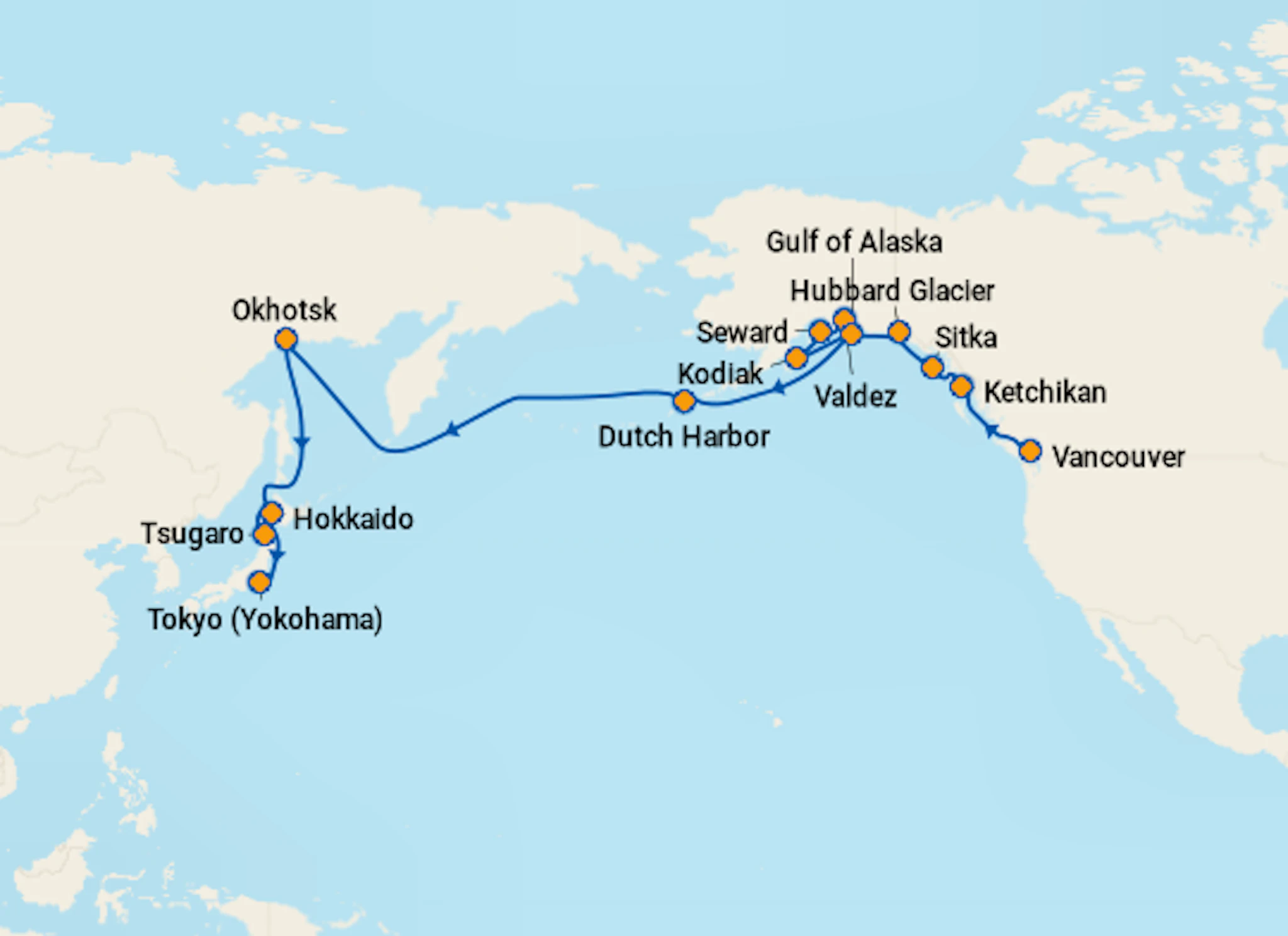 Viking Venus Cruise Itinerary to North America/Pacific on Viking Venus Cruise Itinerary to North America/Pacific on