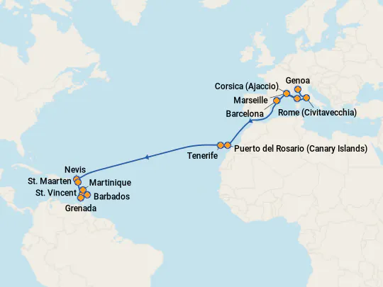 Best Spain Cruises To Martinique 2026 2028 Itinerary 540x405 