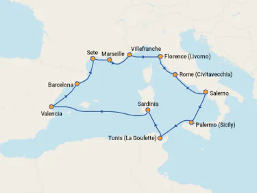 Viking Star Cruise Itinerary to Mediterranean on February 16, 2027