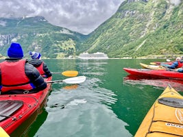 Kayaking in Geiranger Fjord