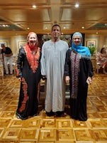 Sam, hotel director, with us during the galabaya party 