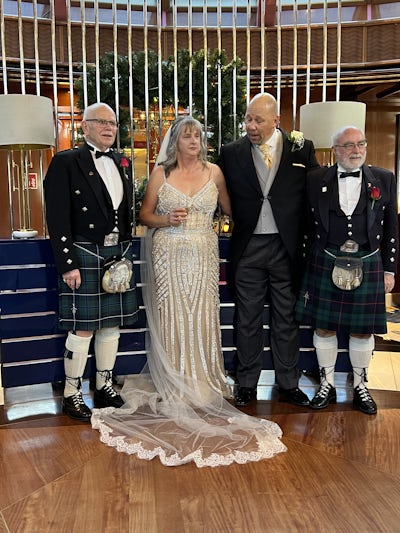A wedding we were invited to on board by guests we had never met before.a fabulous occasion 