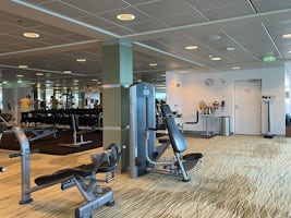 Fitness center, machines spaced well
