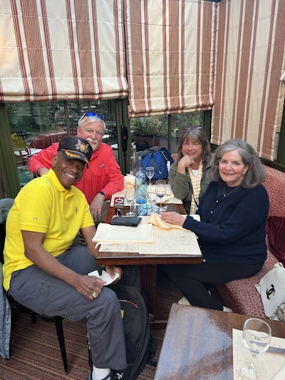 Dinner at wonderful Paris Bistro La Closerie des Lilas with friends we met on our first Viking cruise. We now cruise together. Best oysters ever. Beautiful and historic. Highly recommend. Get an Uber. Works fine in Paris.