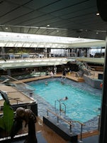 Indoor swimming pool - very decent size and not busy. The roof is retractable for hot days. 