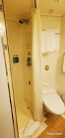 A look at the cramped shower.