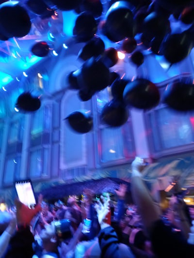 New Years Eve midnight when the balloons dropped on the Promenade