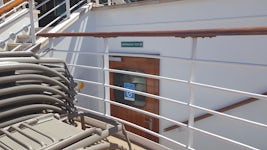 Another Isolation Area on Stbd Side by Terrace Pool to rear of deck 12. There was another door on Port Side with same sign