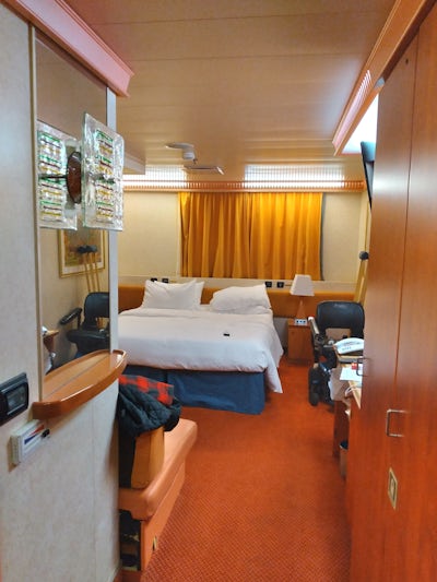Accessible interior cabin on deck 10 with obstructed view