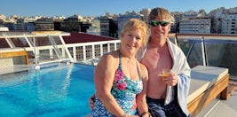 After our visit to the Acropolis, it was still warm so we enjoyed drinks on the aft deck, infinity pool, and hot tub