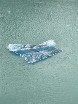 Iceberg going into glacier