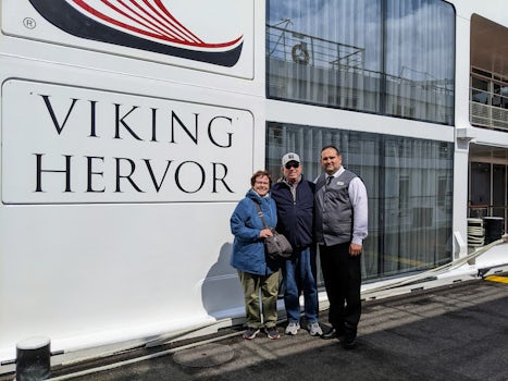 Getting ready to board the Viking Hervor in Amsterdam.