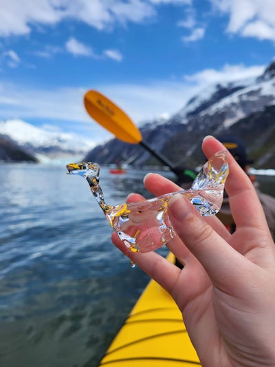 Kayak exploration near the glacier