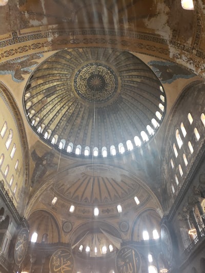 Great dome of the Hagia Sofia Mosque.