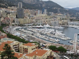 This is a photo of Monte Carlo taken from an overlook in Monaco.