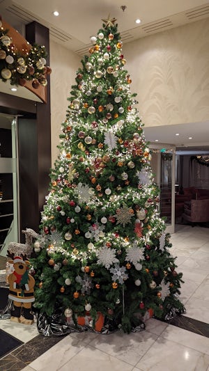 The Christmas tree in the main reception area