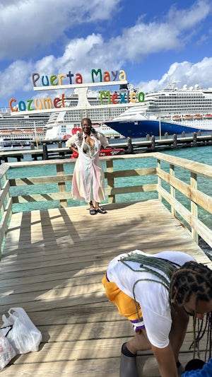 Me and my son in Puerta Maya, Cozumel, Mexico