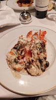 Lobster thermidor (overcooked)