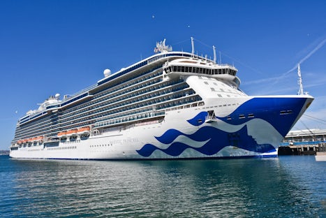 The Majestic Princess at dock in San Diego