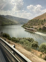 I took this photo from our bus. The Ama Douro was cruising to our next destination while we were off on an excursion. We would meet up with the Ama Douro later in the day.