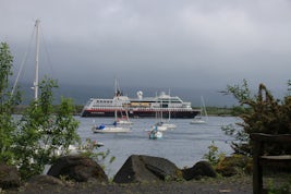 MS Maud anchored in harbour of Isle of Mull