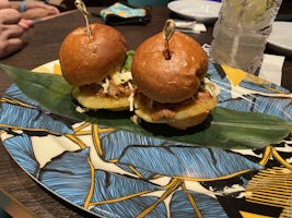 BBQ pulled pork sliders from the tiki bar.