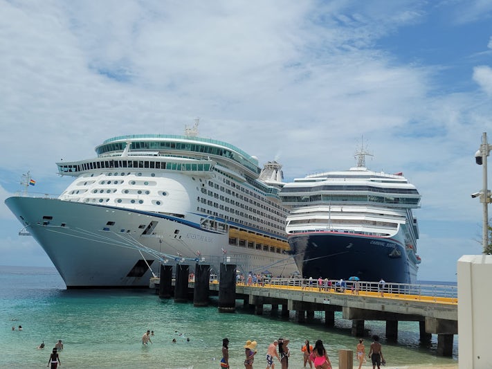 Grand Turk with Carnival Sunrise. It was hot! 