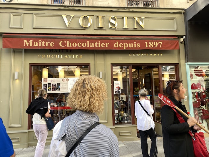 A chocolate Store in Lyon we visited on Tastes of Lyon tour.
