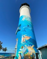 Great Stirrup Cay's Lighthouse which is for show, it's a zipline attraction.