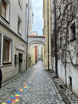 Medieval street in Passau