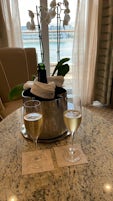 Live orchids and champagne in-suite