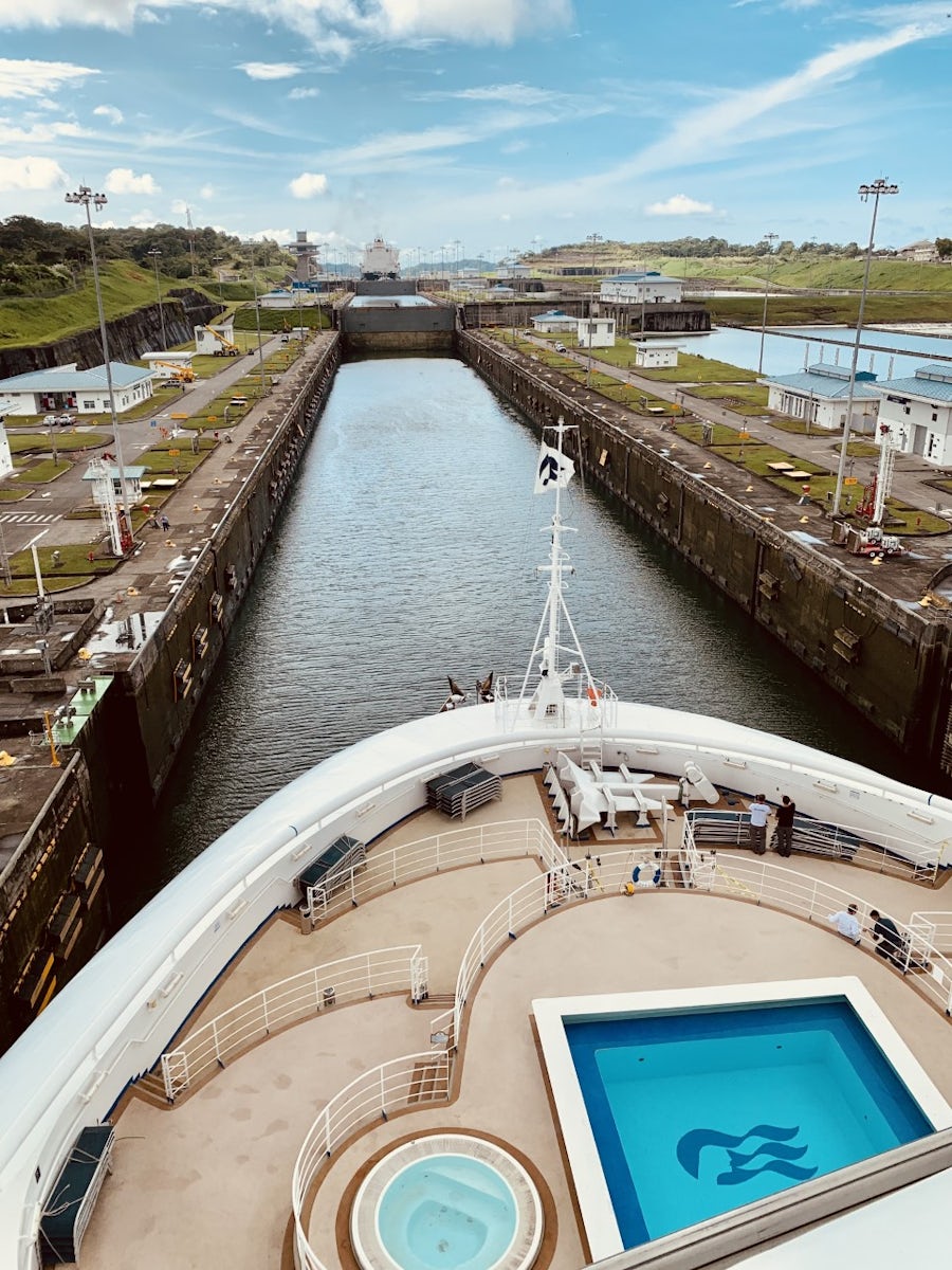 Entering the Panama Canal on Emerald Princess