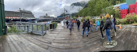 Juneau port bridgeway, panoramic photo