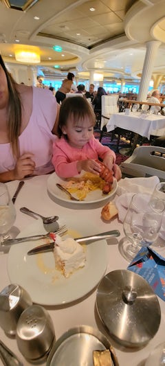 My 1 year old eating some lobster 