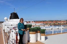 On the sun deck of the Viking Star.