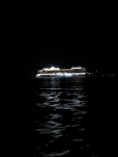Returning to the ship at night!