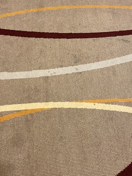 Dirty corridor carpets 