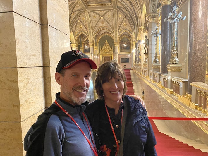 Inside the Budapest Parliament building.