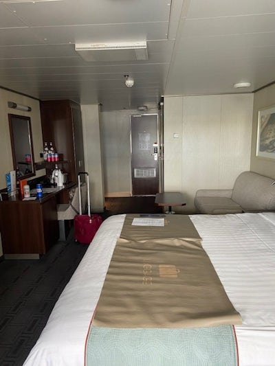 view from inside stateroom 10001