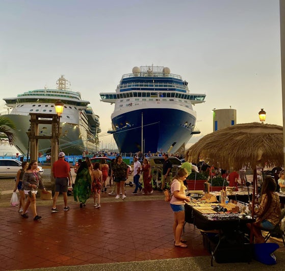 The Celebrity Reflection docked in San Juan harbor. 