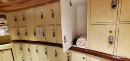 A look inside the locker in the thermal spa locker room.