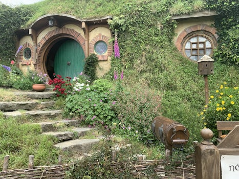 Our favorite shore excursion in Tauranga, New Zealand to see Hobbiton from Lord of the Rings.