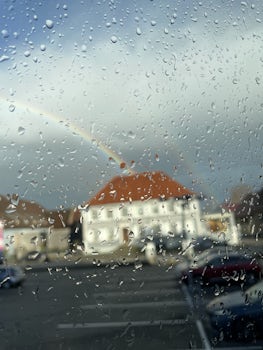 Rainbow in Alsace associated with a most excellent wine tour by the vintner