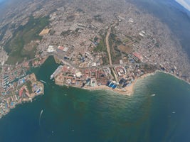 First aerial photo of the Discovery in Puerto Vallarta? The view you see if you skydive.