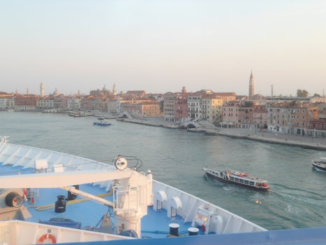 View from cabin, arriving at Venice