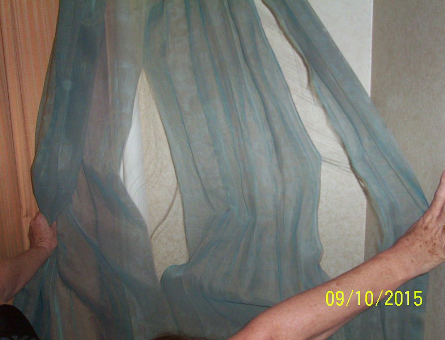 Torn Cabin curtain on CARNIVAL CONQUEST 9/5/15