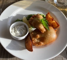 Beer battered fish and chips 