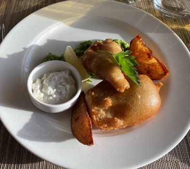 Beer battered fish and chips 